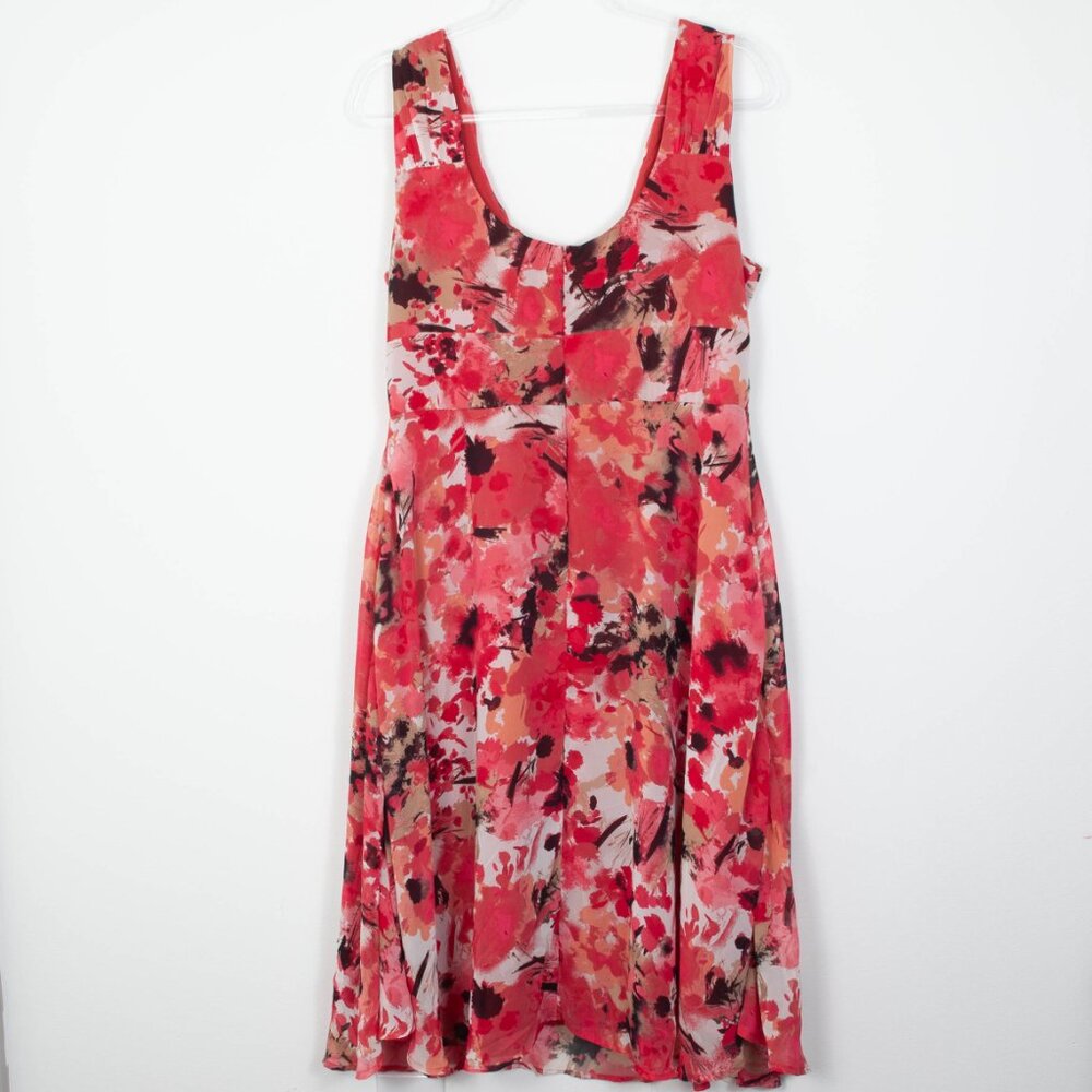 East 5th Womens Floral Babydoll Midi Dress Size 12‎ Sleeveless Artsy Y2K - Picture 6 of 8